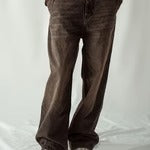 Loose Fit Baggy Jeans - Black Tint Over Dyed