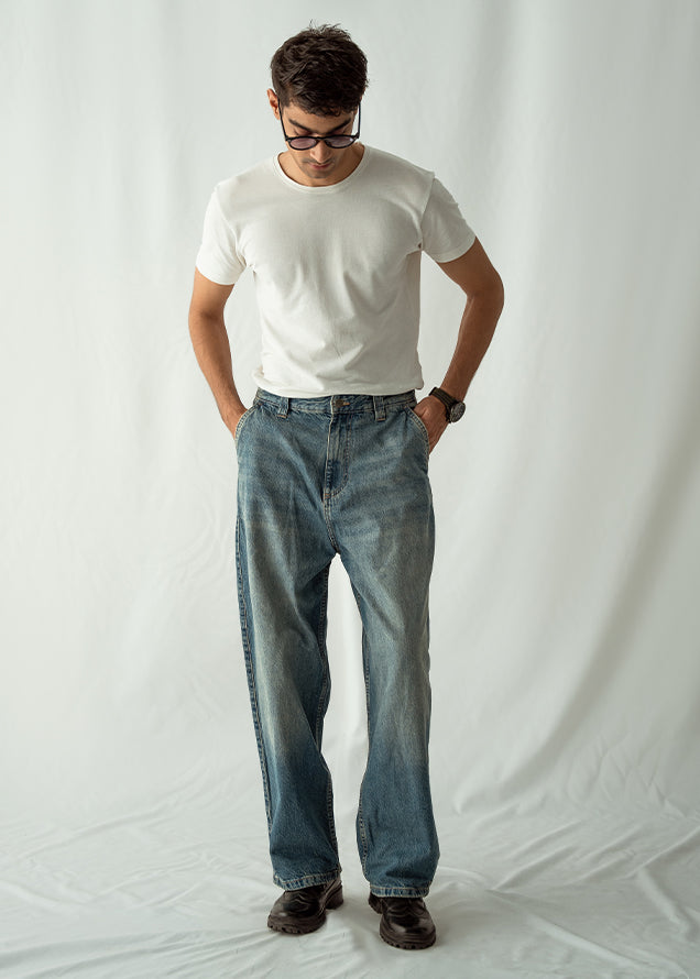 Basic Baggy - Mid Blue Wash