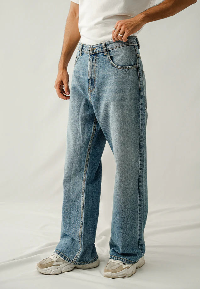 Basic Baggy - Mid Blue Wash