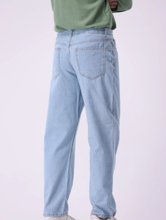 Premium Quality(Light Blue) Jeans straight & comfort-fit.
