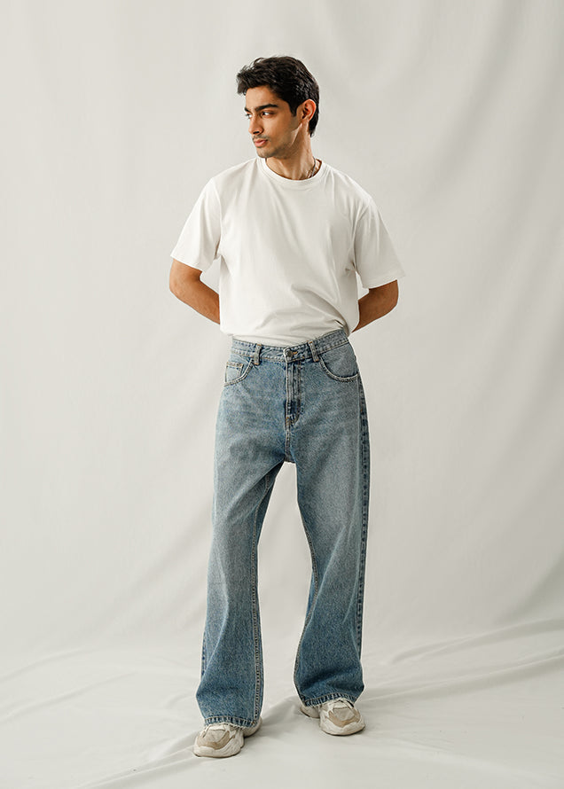 Basic Baggy - Mid Blue Wash