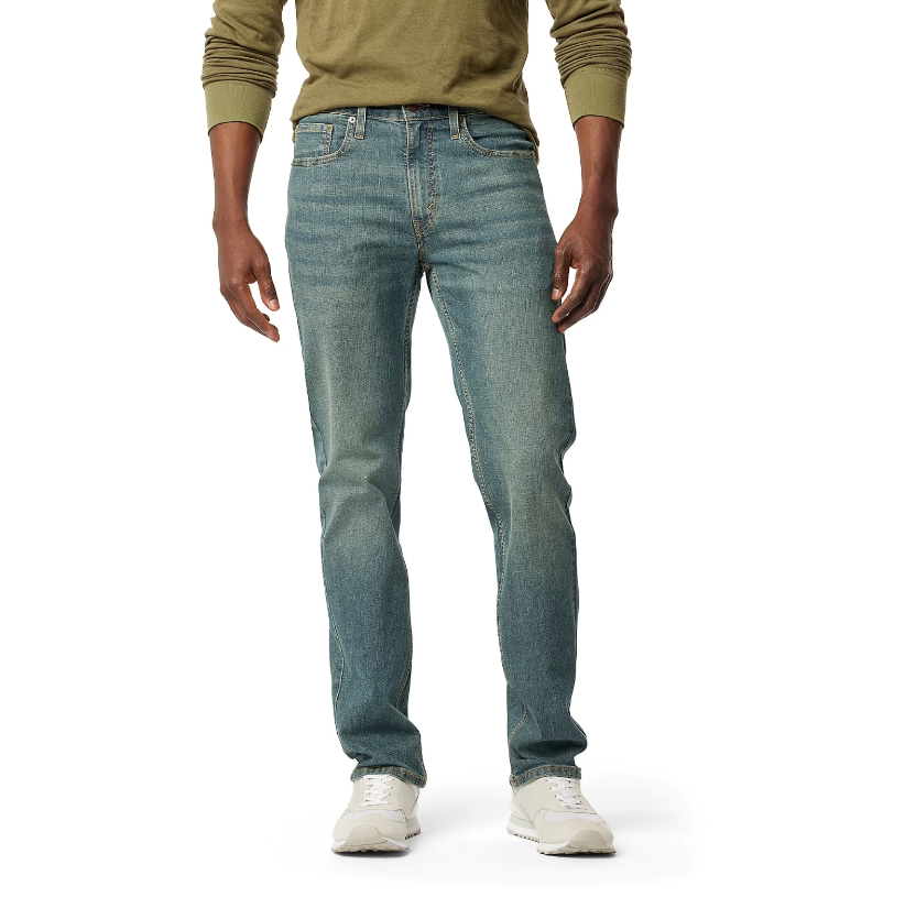 Levi Strauss Signature (Light Green) stretched straight & comfort-fit.