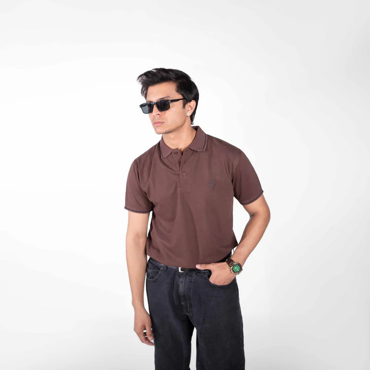 Polo Shirt - Choco Brown